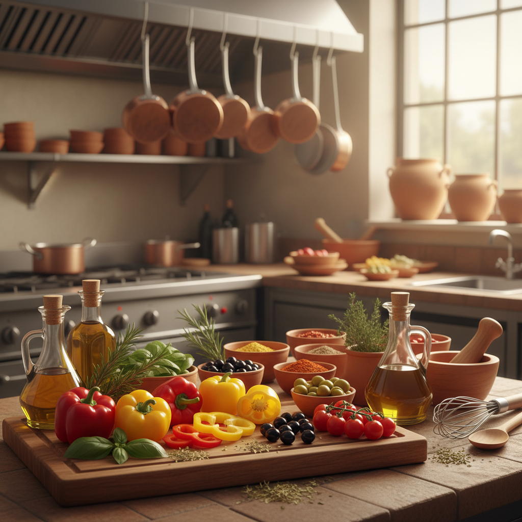 Mediterrane ingrediënten en keuken